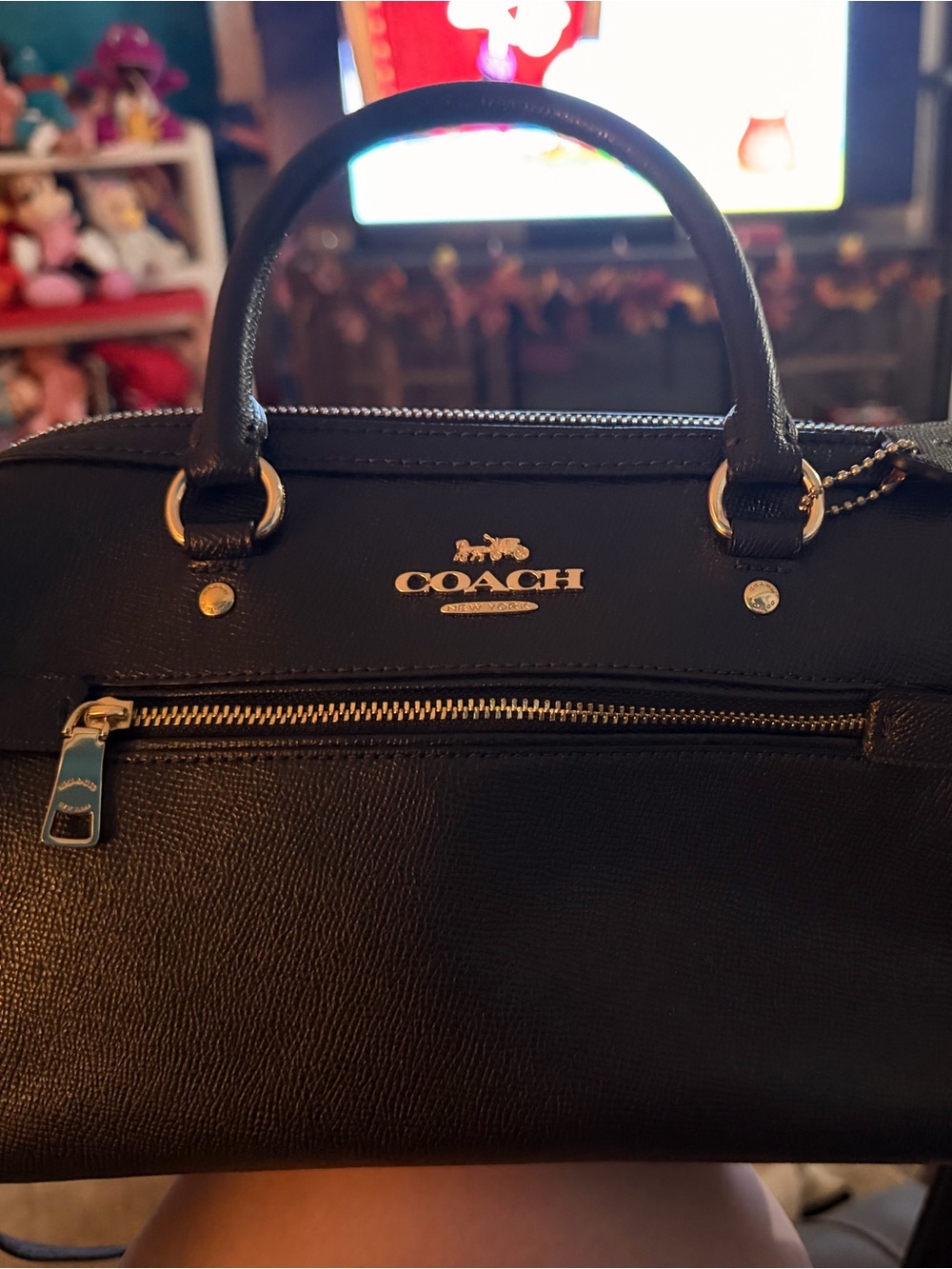 Coach Black Leather Top-Handle Briefcase